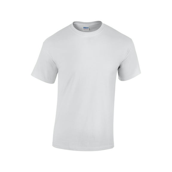 Gildan Men's Heavy Cotton Short Sleeve Crew Neck Classic Fit T-Shirt - White - Medium