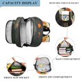 thumbnail image 3 of FORMRS Unisex School Backpack 17" Student Travel Bag with Laptop Compartment, Fish Pattern, 3 of 7