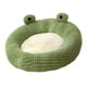 thumbnail image 4 of Cama para perros y gatos, caseta relajante para dormir, otoño e invierno, para interiores, con dibujos de ranas. M, 4 of 9