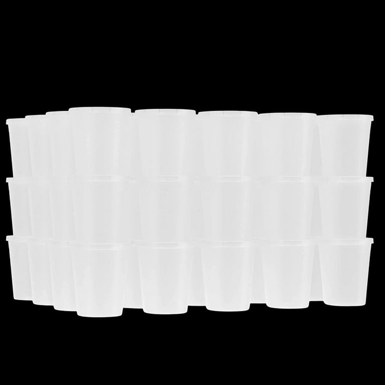 60 Set Deli-Containers-(8oz 16oz 32oz]) - White