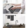 thumbnail image 5 of Black Boho Geometric Kitchen Dish Towels for Drying Dishes Set of 2, Vintage Southwestern Stripes Waffle Weave Microfiber Hand Tea Bathroom Towels Quick Dry & Absorbent Towel 12x12, 5 of 7