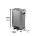 thumbnail image 5 of Simpli-Magic Kitchen Trash Can, 13.2 Gallon Stainless Steel Soft Close Step Garbage Bin with Infinity Edge Lid, Gunmetal, 5 of 6