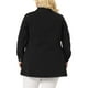 thumbnail image 3 of Chaqueta de mezclilla para mujer de talla grande Agnes Orinda con botones y mangas largas 3X negra, 3 of 6
