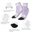 thumbnail image 3 of Goofa Lavender Glitter Foil Stripes Pattern Non Slip Socks with Grips for Elderly, Crew Socks Yoga Hospital Socks Cushioned Sole Gripper Socks for Men Women, 3 of 5