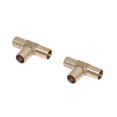 thumbnail image 2 of Accesorio de tubería del conector en T del tubo del fusible del ensamblador camiseto de latón dorado 4x 14 mm Soledad Adaptador de púas de latón, 2 of 6
