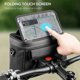 thumbnail image 2 of Touchscreen Bike Front Frame Bag Waterproof Cell Phone Bag EVA Handlebar Bag Front Storage Bag for 7 inch Large Screen, 2 of 4