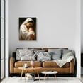 thumbnail image 4 of HFDF Virg Mary Canvas Prt Baby Jesus Nestled Warm Embrace of Mother Patg Sacred Serenity Wall Art Religious Christian Decor for Home Livg Room Bedroom 8x10inch Unframed, 4 of 6