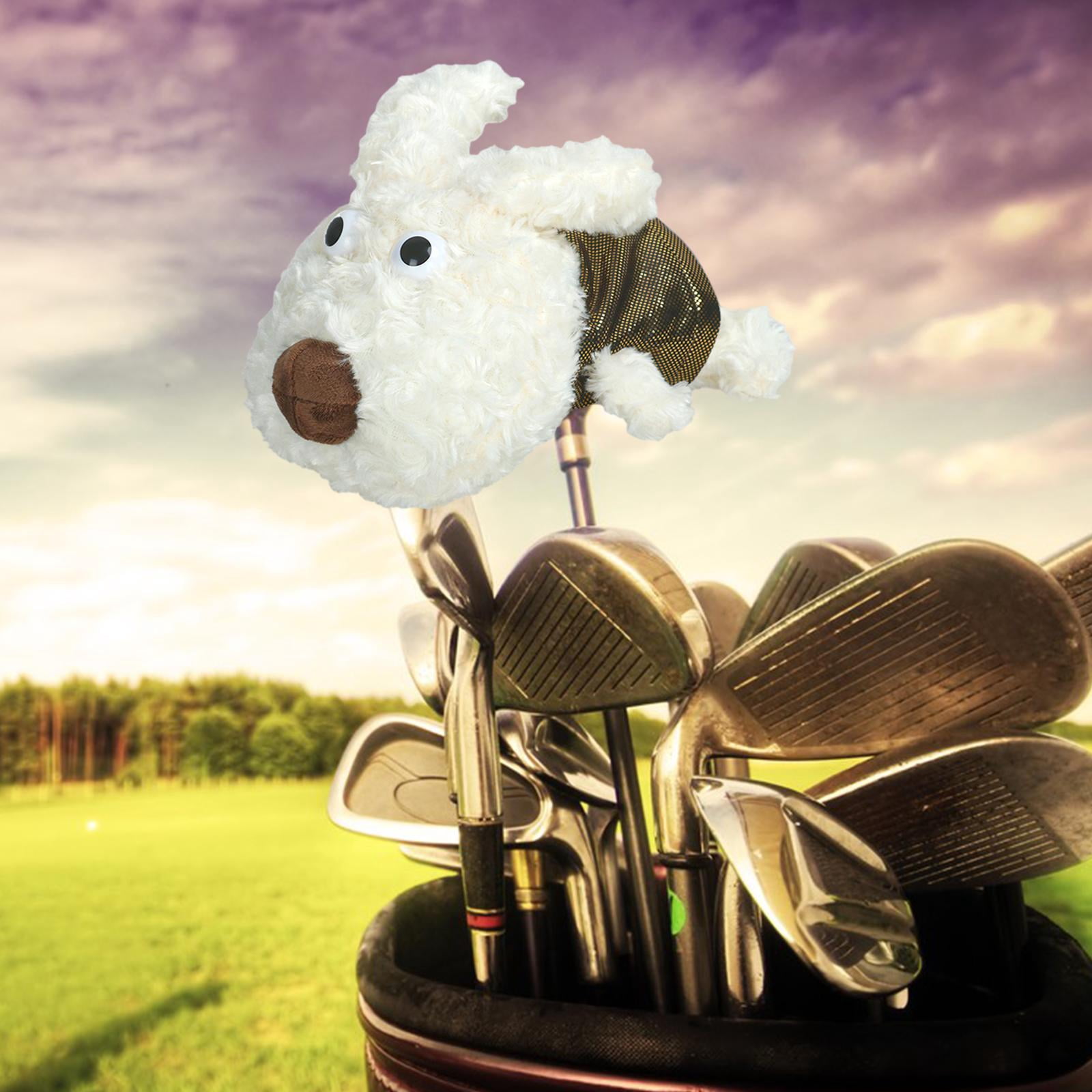 harayaa Cartoon Dog Golf Club Head Cover Plush Soft Driver Headcover Protection for Golf