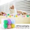thumbnail image 2 of 12 Uds. Juguete de peluche para gatos, pompones suaves de primera calidad para gatos, juguete interactivo para gatos, pelota para mascotas resistente a masticar para morder, desviar, masticar esquí esquí Gafas de esquí, 2 of 5