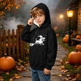 thumbnail image 4 of BaoFuBaoMei Hoodie for Boys Girls Pullover Halloween Ghost Long Cuffed Sleeve Sweatshirt Tops with Pockets Fleece Lined Loose Hooded Fall Clothing for Daily Wear School Party Classroom Celebration, 4 of 8