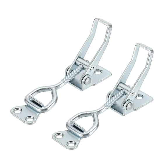 Uxcell 2pcs Adjustable Toggle Clamp M6x32mm 396lbs 4002 Style, Silver
