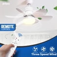 thumbnail image 4 of Lámpara de ventilador de techo Airbro FLA-21 de 21 pulgadas con control remoto, 4 of 7