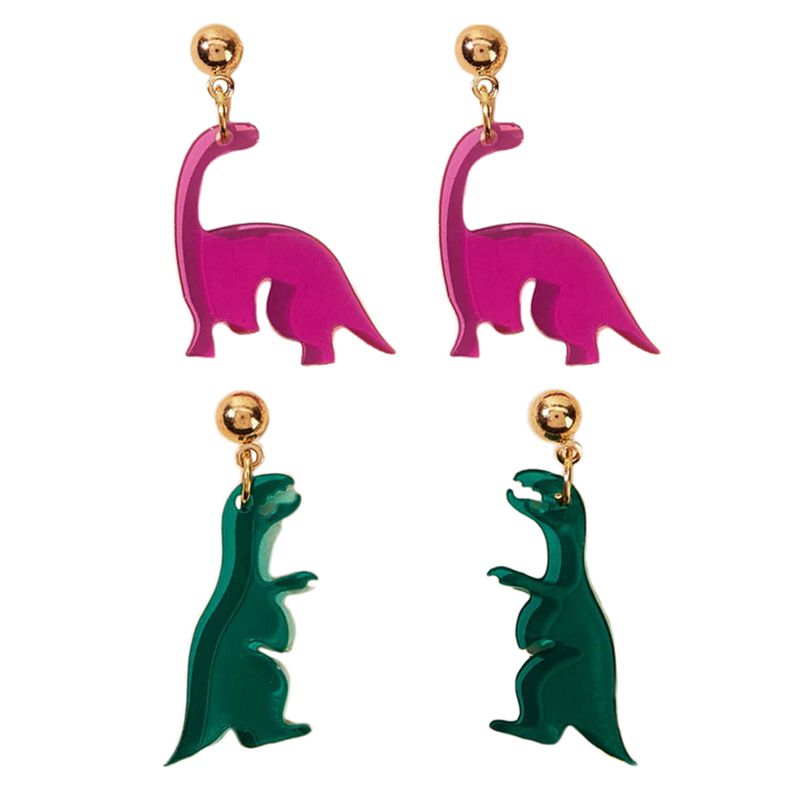 acrylic dinosaur earrings