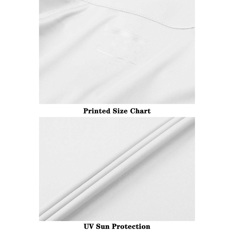 TACVASEN Mens Lightweight 1/4 Zip Pullover UPF 50+ Sun Protection Shirts  White M