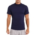 thumbnail image 2 of Oyolan T-Shirt Col Roulé Homme Décontracté Manches Courtes Ajusté Bleu G, 2 of 6