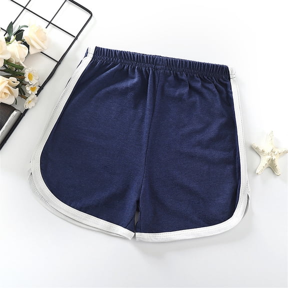 Short for Girls Blue Elastic Causal Sports Summer Girl Clothes Essentials Shorts 6-12 Months