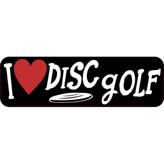 10in x 3in I Love Disc Golf Magnet