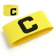 thumbnail image 1 of OULII Elastic Soccer Captain Armband Adjustable Polyester Yellow For Team Identification 1Pcs for Fan Gear, 1 of 8