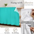 thumbnail image 5 of Turquoise Cabinet Curtains 28"W x 35"L, Modern Pure Turquoise Under Sink Skirt for Bathroom Vanity Kitchen Self Adhesive, Dust-Proof Privacy Curtain for Closet Shelves Laundry Room, 5 of 9