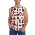 thumbnail image 2 of Goofa Rocket Pattern Printed Men's Sleeveless T-Shirt - Athletic Gym Workout Tank Top for Men - Moisture-Wicking, UPF 30+ Quick-Dry Muscle Tee-Small, 2 of 8