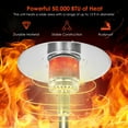 thumbnail image 3 of Gymax 50000 BTU Patio Standing LP Gas Heater Stainless Steel Propane W/ Wheels Grey, 3 of 6