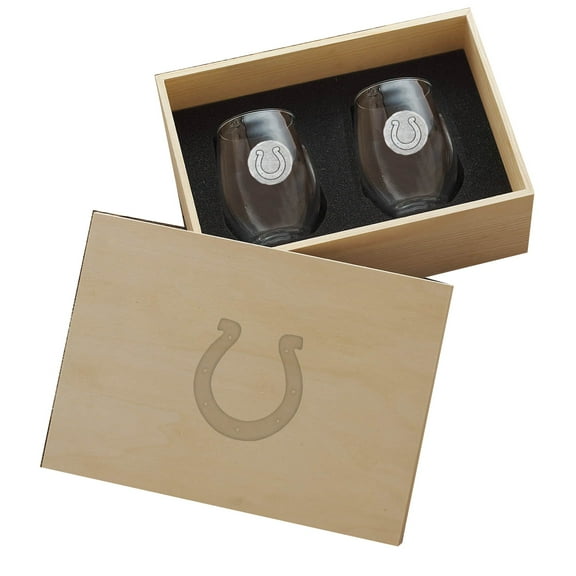 Indianapolis Colts Two-Piece Rocks Glass Set with Collector's Box