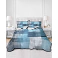 thumbnail image 3 of Teal Blue Twin XL Size Down Alternative Comforter,Lightweight Comforter Quilt Bedding Set with Pillow Shams Modern Oil Painting Abstract Ombre Geometric All Seasons Bed Comforter Duvet Insert 68"x98", 3 of 7