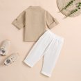 thumbnail image 6 of Fsqjgq Fall Toddler Girl Clothes Trendy Girls Clothes Toddler Boys Girls Half Sleeve Solid T Shirt Pullover Tops Pants Outfits Clothing Sets Kids Clothes 2 Piece Outfits Baby Girl Outfit Set Size 110, 6 of 6