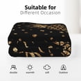 Noewx Gold Glitter Pineapples Flannel Throw Blanket All Season No Shed