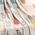 thumbnail image 3 of Beige Princess Flower Pattern Blanket,Comfortable Soft Lamb Wool Throw Blanket,All Season,Warm Lightweight Blankets for Sofa Bed Couch Living Room Chair,30"x40", 3 of 4