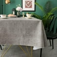 Simple and Elegant Vinyl Tablecloth with Flannel Backing Waterproof