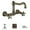 Tuscan Brass, variant on Wall Mounted Bridge Faucet with Cross Handle and Column Spout - Finish: Tuscan Brass