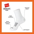 thumbnail image 6 of Hanes Mens Absolute Run Comfort Cushioned Crew Socks, 3-Pairs, 6 of 6