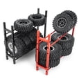 thumbnail image 3 of Estante de neumáticos Bewildely de aleación de Metal RCGOFOLLOW para 1/10 RC Tire Rack Axial FMS SCX10 D90 TRX4 TF2 CC01 Capra modelo negro, 3 of 6