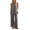 05-Gray, variant on Linen Two Piece Sets for Women Summer Sleeveless Side Split Top Wide Leg Pants Lounge Outfits