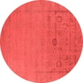 thumbnail image 1 of Ahgly Company Indoor Round Oriental Red Industrial Area Rugs, 5' Round, 1 of 4