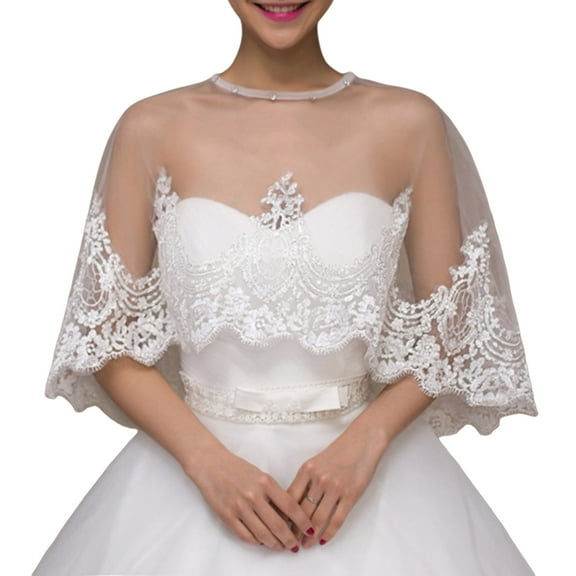 Woman Mantilla Lace Shawl Wedding Church Tulle Scarf Soft Sheer Wrap Wedding Mantilla Shawl Lace Shrug