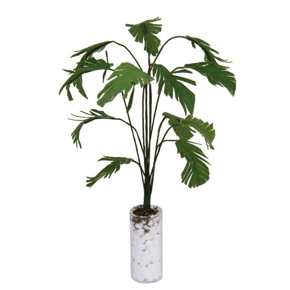 1/12 White Potted Banana Tree Greenery Dollhouse Miniature Home Decor