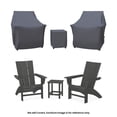 thumbnail image 1 of Housses et Toutes les Housses de Chaise Adirondack et de Table d'Extérieur, Ensemble de 3, Polyester Hydrofuge et Résistant aux UV pour Ensemble Moderne à Dossier Courbé de 3 Pcs, 1 of 6