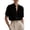 a-113Black25, variant on FINALGANG Womens Solid Color Short Sleeve Mandarin Collar Button Front Textured Loose Shirts Light Office Regular Fit Casual Blouse Tops For Ladies Cozy Top Red L