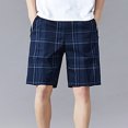 thumbnail image 1 of Fiudx Pantalones Cortos Casuales para Hombre, Cintura Elástica con Cordón Ajustable, Tejido de Poliéster Ligero, Bolsillo con Cremallera, Perfectos para Playa o Uso Diario, Estilo Moderno., 1 of 6
