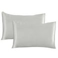 thumbnail image 1 of DJN Deal of the Day Pillow Case Silk Pillowcase 2 Pack For Hair And Skin Both Sides Proof Soft Breathable Smooth Silk Pillow Cover polyester Grey One Size, 1 of 4