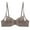 Coffee, variant on Women's Thin Half Cup Bra Gathered Front Buckle Comfortable Fit Underwire Support Sexy Sheer Mesh Everyday Wear