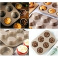 thumbnail image 5 of 2 Pack Nonstick Muffin Cupcake Pan,Bexikou Carbon Steel Cupcake Pan, 6 Cup Baking Mold Cupcake Bakeware Pan for Making Muffins or Cupcakes, 5 of 7