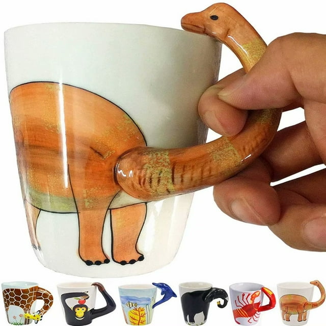 3D Coffee Mug Funny Animal Porcelain 13.5 Oz Tea Cup