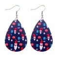thumbnail image 2 of Pendientes para mujer, regalos para mujeres, niñas, fiesta de Navidad, piel sintética, muñeco de nieve, pendientes colgantes, accesorio, pendiente colgante, 2 of 2