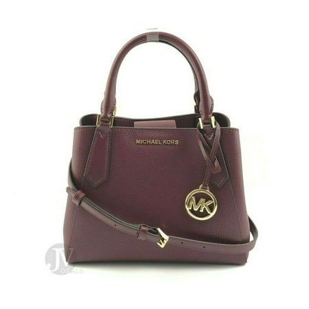 Michael Kors Kimberly Small Leather Satchel Crossbody Handbag