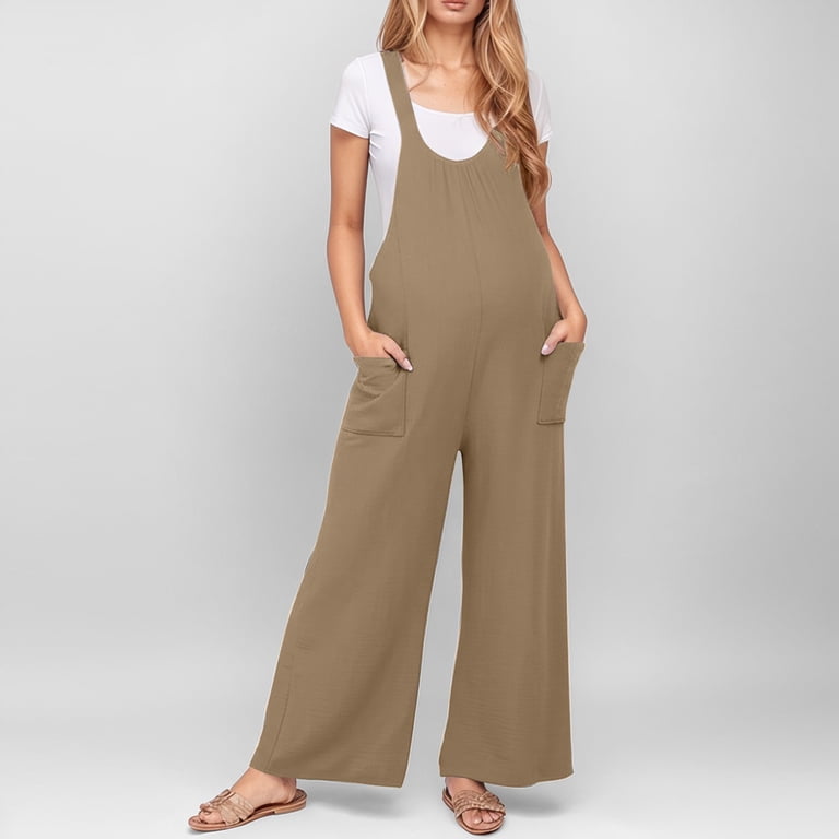 Vividxx Women's Maternity Jumpsuit Womens Maternity Solid Color