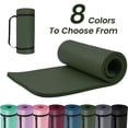 thumbnail image 3 of Fitvids Extra Thick 71"x24" Non-Slip Exercise & Yoga Mat, 1" High-Density Foam, Double-Sided Grip, Moisture-Proof, Lightweight with Straps, 3 of 6