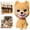 Z-1-A, variant on Cute Shaking Head Dog Figurine, Mini Bobbing-Head Dog for Car Decor, Adorable Dog Ornament for Car Dashboard, Shaking Head Dogs Car Resin Ornament for Desk Decor 2.3x3.7 Inch 1Pcs